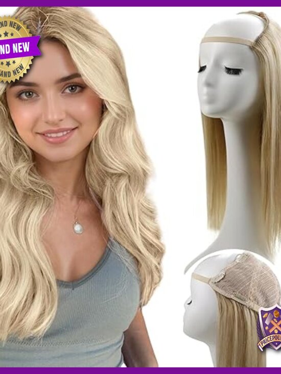 12 Inch Human Hair U Part Wig, Clip In, 150% Density, Glueless, Stylable
